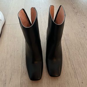 J Crew Black leather ankle boots